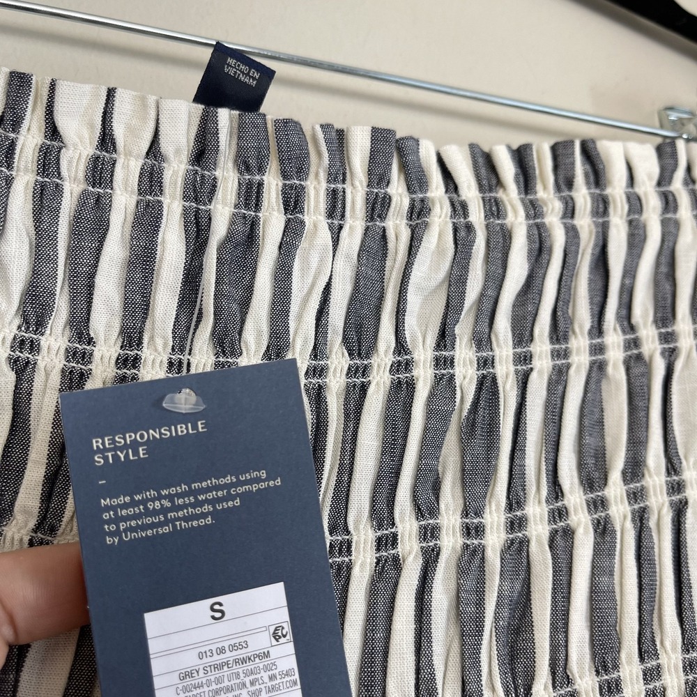 NWT Universal Threads Stripe Strapless Linen Blen… - image 3